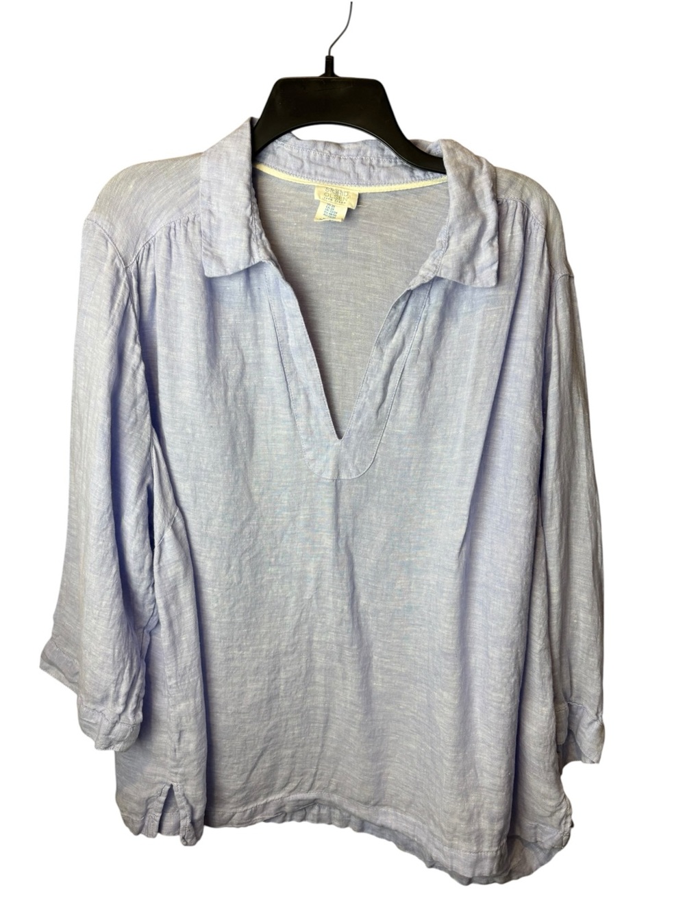 Sigrid Olsen Linen Shirt Blue 2X